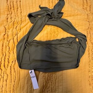 Yozy Olive Green Wrap Top 2PC SET